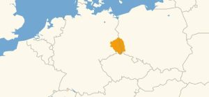 Landkarte mit Übersicht zur Lage der Lausitz in Deutschland